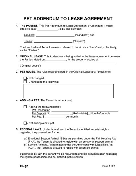 Free Printable Pet Agreement Form - Printable Forms Free Online
