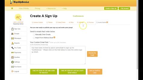 Image result for SignUpGenius Tutorials