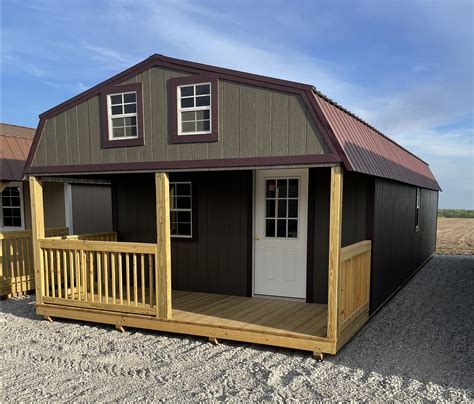 16×40 Lofted Barn Cabin~ | Premier Portable Buildings of Des Moines