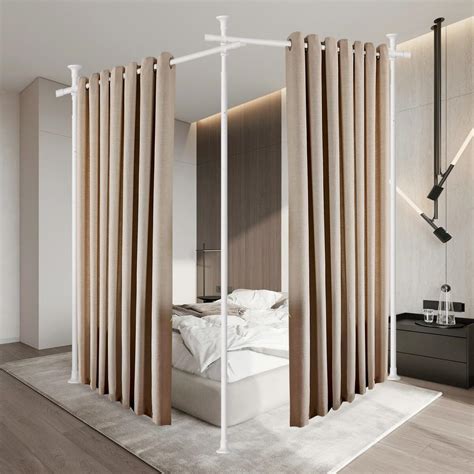 Amazon.com - Room Divider, No Drilling Curtain Rod, Adjustable Heavy ...