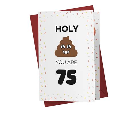 Buy Funny 75th Birthday Card – Funny 75 Years Old Anniversary Card ...