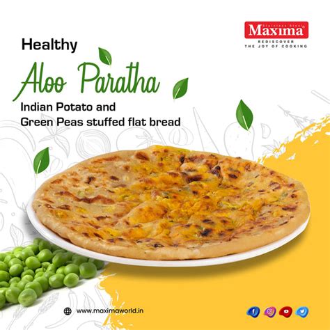 Healthy Aloo Paratha – Indian Potato And Green Peas Stuffed Flat Bread ...