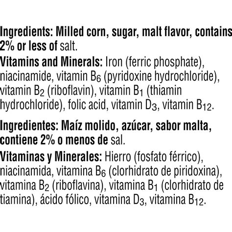 Corn Flakes Nutrition Facts Ingredients at Tracy Dibenedetto blog