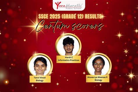 Yuvabharathi Public School - SSCE 2025 (Grade 12) Results