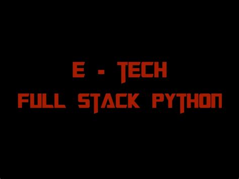 Python Full-Stack 的图像结果