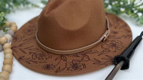 Woodburning: Floral Wide Brim Hat, Figgy Studio and Shop, Rochester, 5 ...