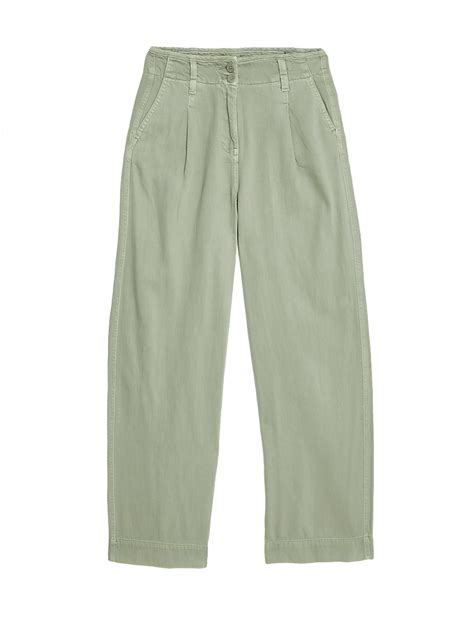Lyocell™ Blend Pleated Wide Leg Trouser