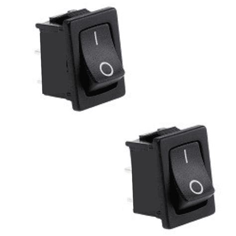 2 Pin Mini On-Off SPST Rocker Switch (19 x 13mm) - Pack of 2 – Robocraze