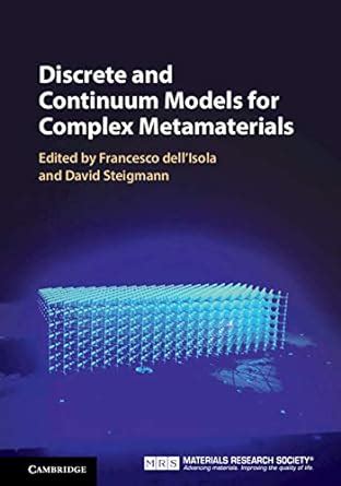 Discrete and Continuum Models for Complex Metamaterials eBook : dell ...