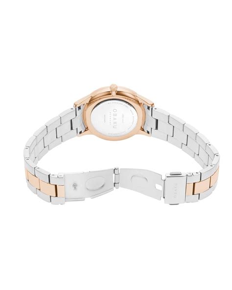 OBAKU Dual-Tone Water-Resistant Analogue Watch V247LXVWSH