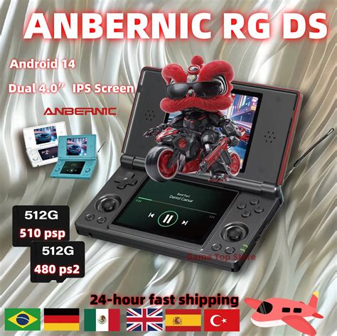 Anbernic RG DS Console de videogame com tela IPS dupla de 4,0 polegadas ...