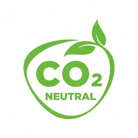 Co2 neutral green rough textured stamp carbon emissions free no air ...