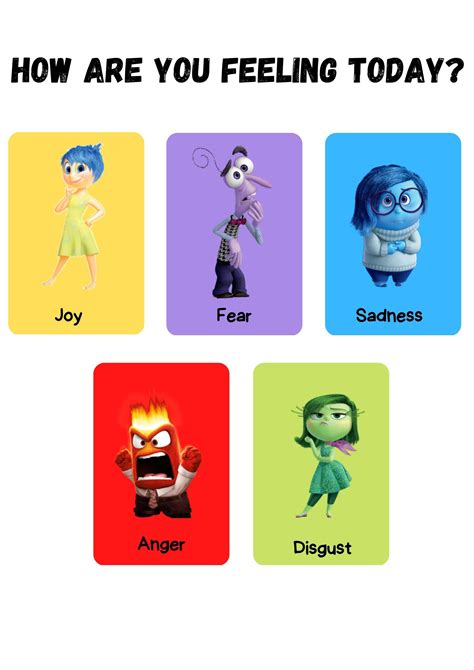 Inside Out 2 Emotions Chart - Minimalist Chart Design