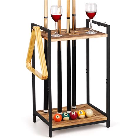 Amazon.com: Jolensoy Pool Stick Holder Pool Cue Holder Floor Stand Cue ...