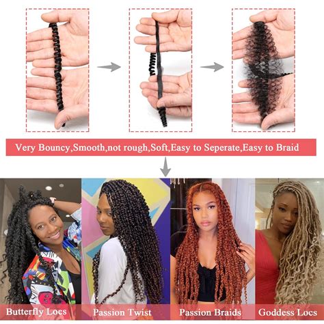 Buy Leeven 7 Packs 12 Inch Passion Twist Hair Ombre Blonde Water Wave ...