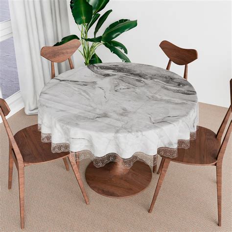 Kuber Industries PVC Round Table Cover for 4 Seater | Table Cloth for ...