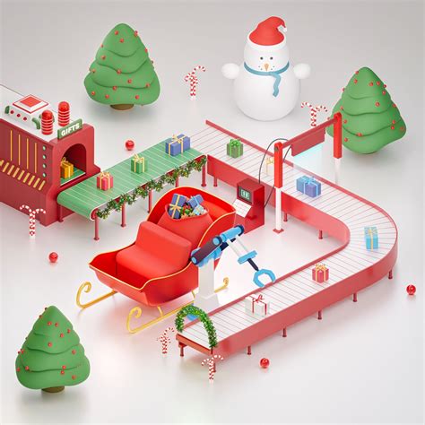 Isometric Christmas factory | Manualidades, 3d christmas, Manualidades ...