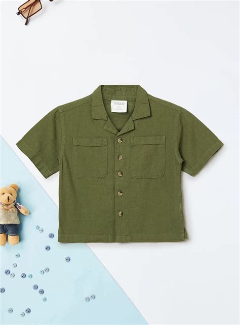 Buy Boys Solid Resort Shirt Online at just Rs. 549.0 - 1000015217313 ...