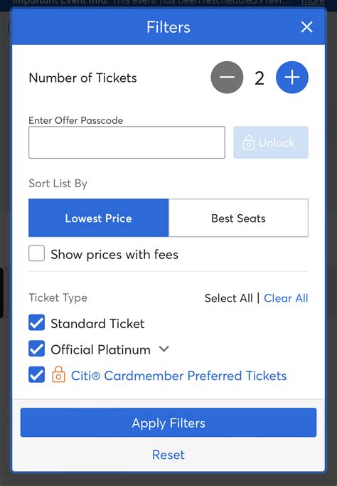 How To Get Citi Presale Code 69