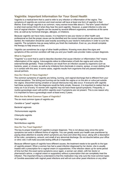 Vaginitis | DOC