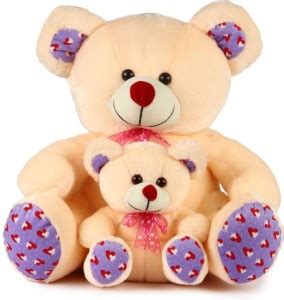 fluffies Mother And Baby Teddy Bear With Love - 60 cm - Mother And Baby ...