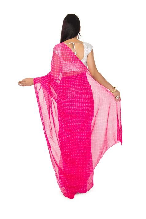 Buy Georgette Mothda Leheriya Saree In Pink Color Online | Sarees | Ranas