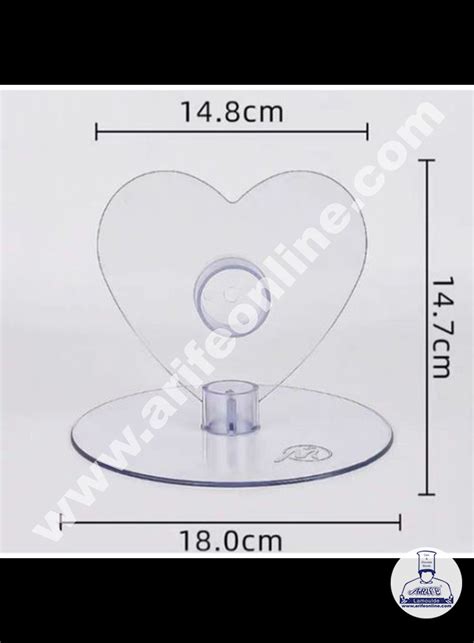 Cake Decor Acrylic Standing Heart Cake Stand Vertical Heart Stand ...