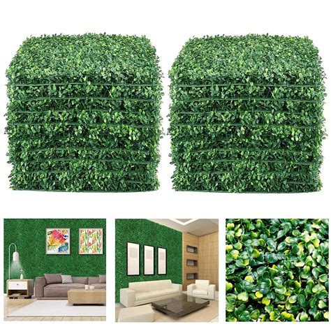 Buy 24PCS Boxwood Panels, 20"x20" Grass Wall Panel, Boxwood Hedge Wall ...