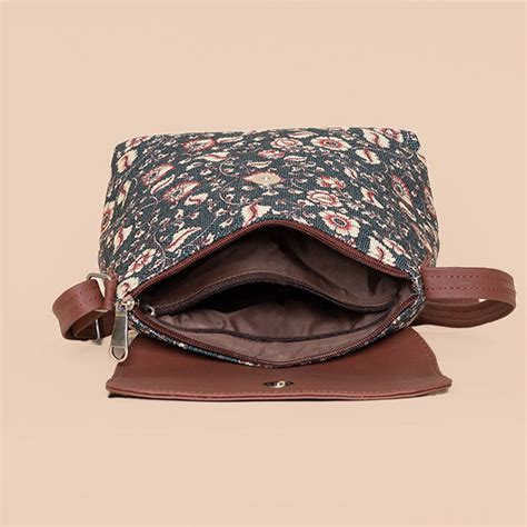 Chittoor Blue Kalamkari Flap Sling Bag – Zouk