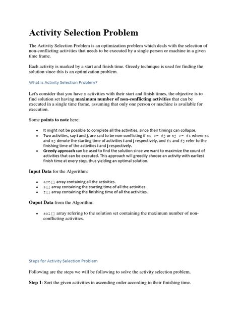 Image result for Activity Selection Program in C Greedy Algorithm