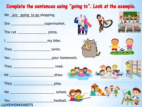 Going to: To be going to online exercise | English language learning ...