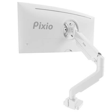 Pixio PS2S White Ultrawide Heavy-Duty Premium Single Monitor Arm Stand ...
