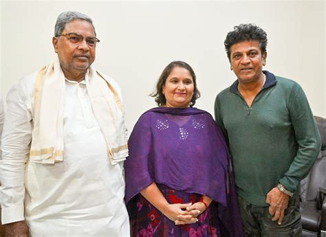 Actor, producer Dr Shiva Rajkumar, wife meet Karnataka Chief Minister ...