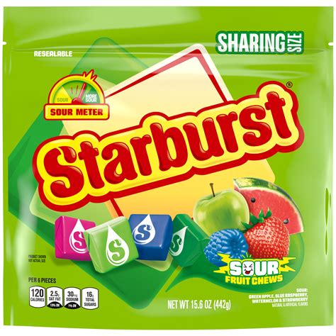 Starburst Sour Fruit Chews Chewy Candy, Sharing Size - 15.6 oz ...