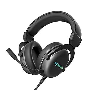 (Refurbished) Amazon Basics Wired Over The Ear Gaming Headphones with ...