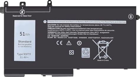 R & I 93FTF Laptop Battery Compatible for Dell Latitude 5280 5480 5580 ...