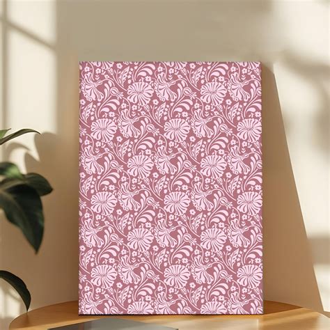 PAINTINGMANTRA Red White Flower Motif Pattern Wall Painting | Stretche ...
