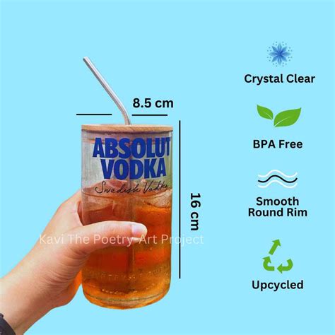 Eco friendly absolut bottle sipper – Kavi The Poetry-Art Project