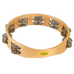 CP390 10' Wood Tambourine, Headless, Double Row Jingles : Amazon.in ...