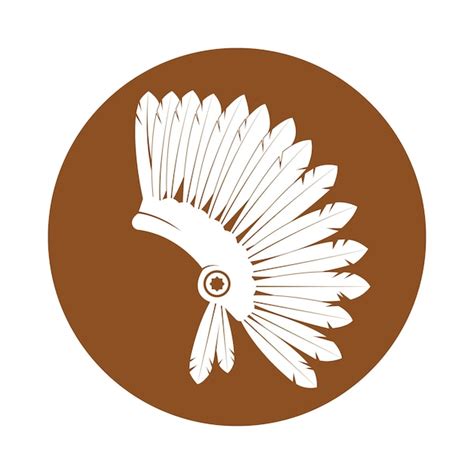 American Native Chief Head Indian Logo | Premium Vektor
