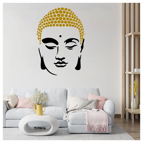 Buddha Face Design Stencil for Wall Painting (KDMD1482) – Kayra E ...