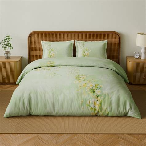 Buy SPACES Organic Cotton 180TC Floral Print 3Pcs Super King Bedsheet ...