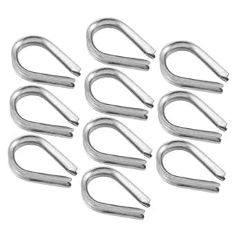 COSMEVIVI 10pcs Stainless Steel Thimbles for Wire Rope Reliable ...
