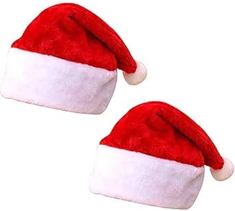 TRIPLET JAGMOOLYA Products 2PCS Santa Hat Velvet Christmas Hat Winter ...