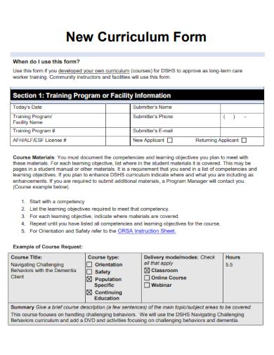 Image result for Curriculum Form
