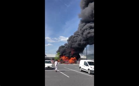 Construction site catches fire while working on sinkhole at Lancaster ...