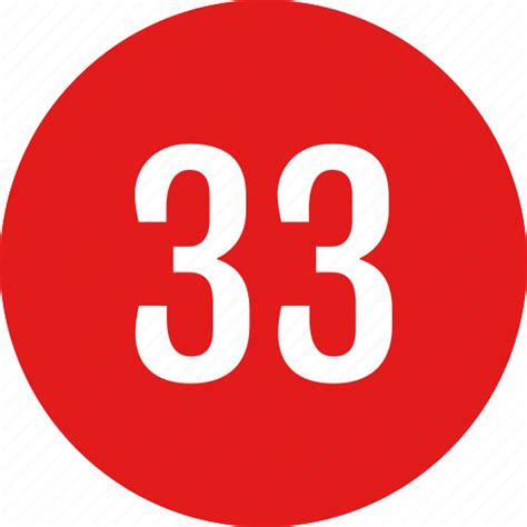 Number Thirty Three 33 Logo 33 Stock Vector 496748686 - Shutterstock