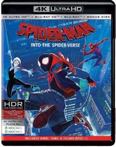 Spider-Man: Into the Spider-Verse (4K UHD + Blu-ray 3D + Blu-ray + Blu ...