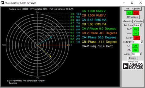 Phase Analyzer Virtual Instrument for ADALM1000 in ALICE 1.3 [Analog ...