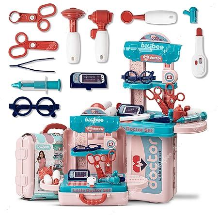 Buy Amazon Brand - Jam & Honey Suitcase - Doctor Set | Pretend Playset ...